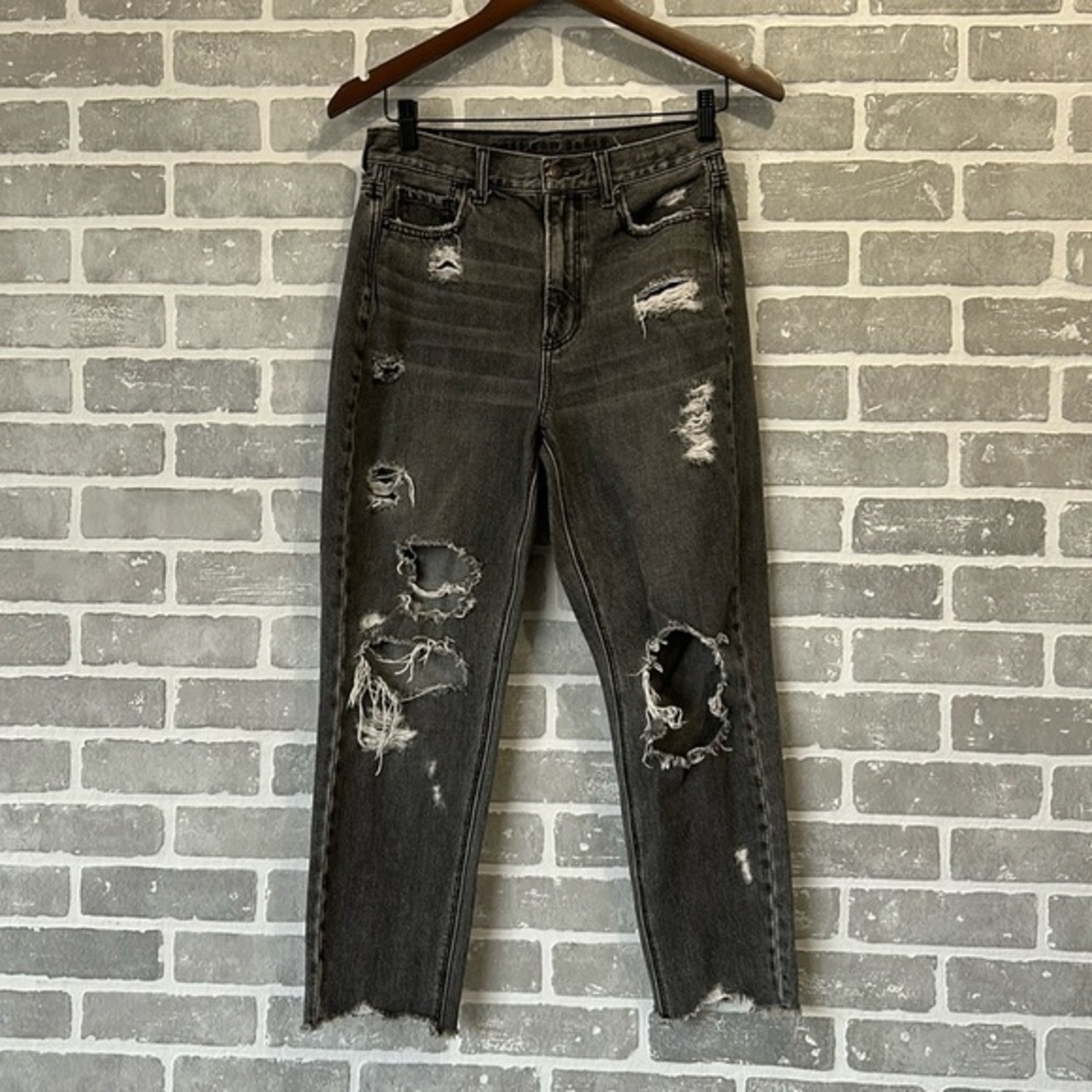 Distressed Black Jeans